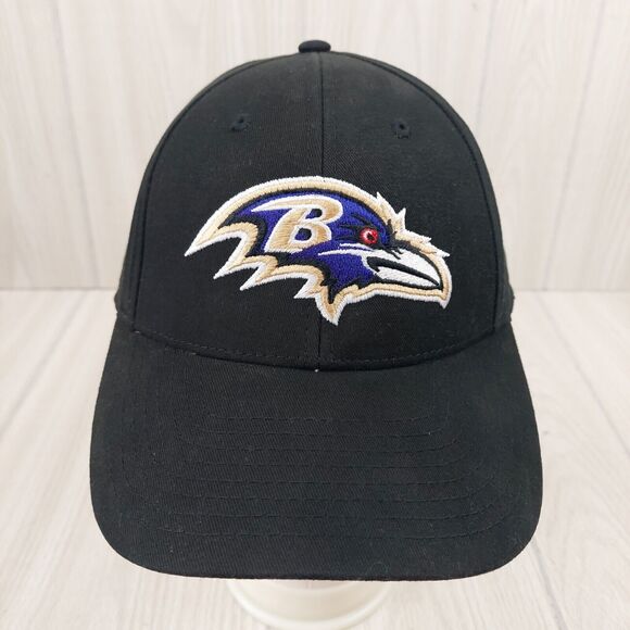 Baltimore Ravens Hat Cap NFL Team Apparel Black Adjustable Strapback Football - Picture 1 of 7